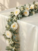 Cirelle 1pc Artificial Eucalyptus Flower Garland With Fake Rose Flower Vine Seeded Eucalyptus Leaves Greenery Garland For Wedding Table Runner Backdrop Party Centerpiece Room Decor